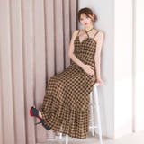 レトロチェック×クロスホルター♪同伴や私服にも着回せるフレアAラインロング丈キャ… | Dazzy | 詳細画像9