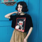 トレンドファッション♪プリントベロアカットソー 2017春夏新作 韓国ファッション | DearHeart | 詳細画像2 