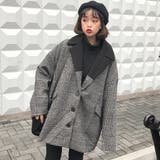 トレンドファッション♪チェック柄襟付ジャケットコート 2017秋新作 | DearHeart | 詳細画像3 