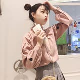 ハート刺繍スリーブシャツ 秋冬新作 韓国ファッション | DearHeart | 詳細画像2 