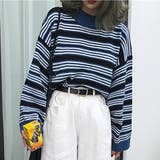 ボーダー柄ニットセーター 秋冬新作 韓国ファッション | DearHeart | 詳細画像2