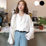 ホワイト | デザイン襟付シャツ 春夏新作 韓国ファッション | DearHeart