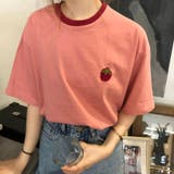 イチゴ刺繍カットソー 春夏新作 韓国ファッション | DearHeart | 詳細画像3 