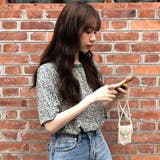 花柄シフォンブラウスカットソー 春夏新作 韓国ファッション | DearHeart | 詳細画像2 