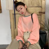 ピンク | 配色バルーンスリーブニットソー 2020春夏新作 韓国ファッション | DearHeart