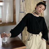 配色バルーンスリーブニットソー 2020春夏新作 韓国ファッション | DearHeart | 詳細画像2 