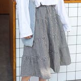 チェック柄Aラインスカート 春夏新作 韓国ファッション | DearHeart | 詳細画像2 