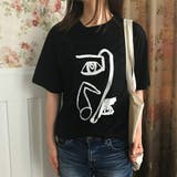 ユニークプリント半袖Tシャツカットソー 2020春夏新作 韓国ファッション | DearHeart | 詳細画像2 