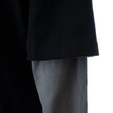 プリントフェイクレイヤードハイネック長袖カットソー 秋冬 韓国ファッション | DearHeart | 詳細画像15 