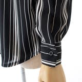 不規則ストライプ柄襟付長袖シャツ 2020秋冬新作 韓国ファッション | DearHeart | 詳細画像16 