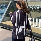 配色総柄襟付長袖シャツ 秋冬 韓国ファッション | DearHeart | 詳細画像4