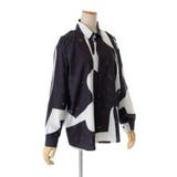 配色総柄襟付長袖シャツ 秋冬 韓国ファッション | DearHeart | 詳細画像8