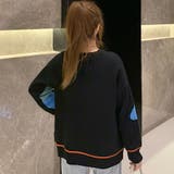 ユニーク柄長袖ニットセーター 2020秋冬新作 韓国ファッション | DearHeart | 詳細画像3 