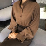 バルーンスリーブスタンドカラー長袖シャツ 2020春夏新作 韓国ファッション | DearHeart | 詳細画像2 