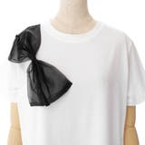 リボンモチーフデザイン半袖Tシャツカットソー 春夏新作 韓国ファッション | DearHeart | 詳細画像13