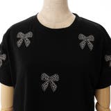 リボン柄半袖Tシャツカットソー 春夏新作 韓国ファッション | DearHeart | 詳細画像12