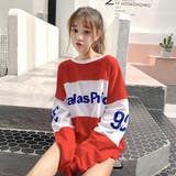 カラーブロック切り替えがアイキャッチ抜群なワイドシルエットプリントトップス | Decorative | 詳細画像3