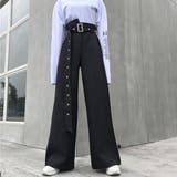 ブラック 黒 ワイドパンツ | Decorative  | 詳細画像1 