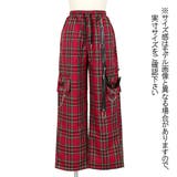 チェック柄 ストレートパンツ レッド | Decorative | 詳細画像11