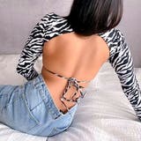 ゼブラ柄 バックオープンデザイン ハイネック | Decorative | 詳細画像6