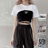 マイクロミニ丈Tシャツ&キャミソール レイヤードセット トップス | Decorative | 詳細画像1