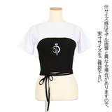 マイクロミニ丈Tシャツ&キャミソール レイヤードセット トップス | Decorative | 詳細画像11