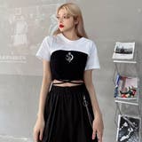 マイクロミニ丈Tシャツ&キャミソール レイヤードセット トップス | Decorative | 詳細画像2