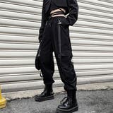 カーゴパンツ ロングサスペンダー付き ブラック | Decorative | 詳細画像1