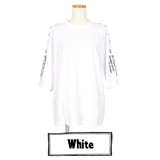 ショルダーリングとロゴプリントがストリート感のあるオーバーシルエット七分袖Tシャ… | Decorative | 詳細画像12