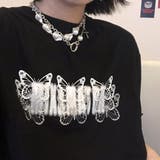 Tシャツ ショート丈 バタフライ柄 | Decorative  | 詳細画像6 