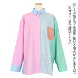 柄シャツ パッチワークシャツ 長袖[品番：DCTW0003499]｜Decorative