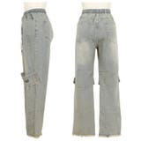 デニムパンツ ロゴ ストラップ付き | Decorative  | 詳細画像10 