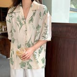 柄シャツ ボタニカル柄 オープンカラー | Decorative | 詳細画像1