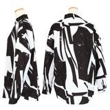 柄シャツ ブラック×ホワイト モノトーン | Decorative | 詳細画像7