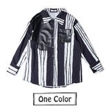 柄シャツ ランダムストライプ柄 レザーポケット | Decorative  | 詳細画像12 