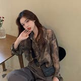 柄シャツ シアーシャツ ダークカラー | Decorative | 詳細画像6