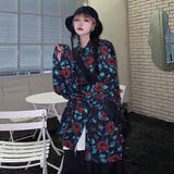 柄シャツ ダーク ローズ柄 | Decorative | 詳細画像2