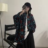 柄シャツ ダーク ローズ柄 | Decorative | 詳細画像4