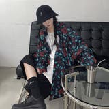 柄シャツ ダーク ローズ柄 | Decorative | 詳細画像5