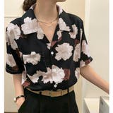 柄シャツ フラワー柄 セピアカラー | Decorative  | 詳細画像2 