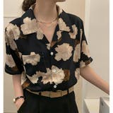 柄シャツ フラワー柄 オープンカラーシャツ | Decorative | 詳細画像1