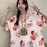 柄シャツ フラワー柄 オープンカラーシャツ | Decorative | 詳細画像5