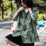 柄シャツ トライアングル柄 半袖シャツ | Decorative  | 詳細画像5 