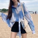 柄シャツ タイダイ柄 ブルースカイ | Decorative  | 詳細画像1 