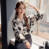 柄シャツ ボタニカル柄 モノトーン調 | Decorative  | 詳細画像3 