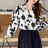 柄シャツ ボタニカル柄 モノトーン調 | Decorative  | 詳細画像4 