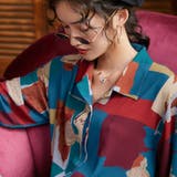 柄シャツ オープンカラーシャツ コラージュ風 | Decorative  | 詳細画像1 