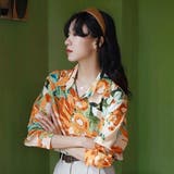 柄シャツ 花柄 オレンジ | Decorative  | 詳細画像1 