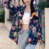 柄シャツ 花柄 ネイビー | Decorative  | 詳細画像3 