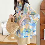 柄シャツ ぼかし柄 水彩画風 | Decorative  | 詳細画像2 